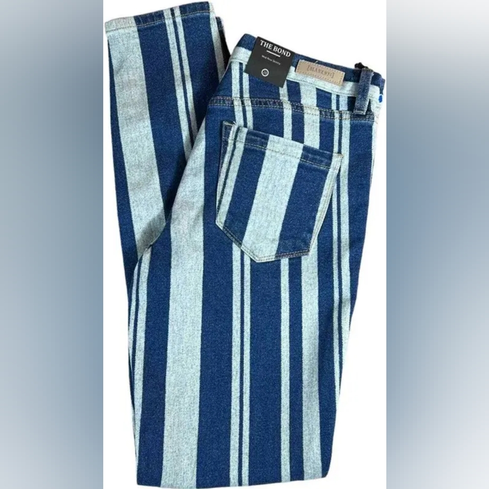 Blank NYC "The Bond" Striped midrise skinny jeans, size 26 Never worn.
